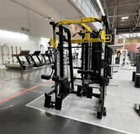 Machine Smith tout-en-un robuste avec câble croisé, support d'alimentation de gymnastique multifonctionnel commercial pour l'entraînement en force