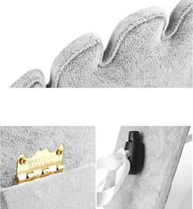 Présentoir à bijoux de luxe en velours, organisateur portable moderne pour colliers, boucles d'oreilles et bagues - Product Image 4