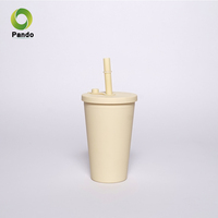 Gobelet en plastique à double paroi 16oz /24oz personnalisé avec paille tasse à café réutilisable thé à bulles finition mate givrée