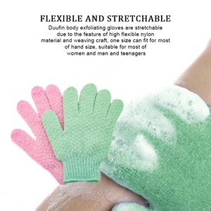 Gloway-guantes exfoliantes de doble textura para la piel, para ducha, Spa, masaje y exfoliante corporal, elimina la piel muerta - Product Image 4