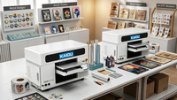 Printer Label Warna UV Inkjet 4060 dengan Fungsi Pernis Printer Flatbed Garansi 1 Tahun