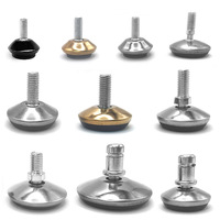Pieds réglables modernes en acier M8*33 à filetage fixe pour pieds de meubles de bureau, tables et chaises pivotantes - Utilisation salle de bain et cuisine