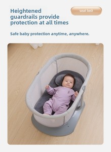 Cuna Convertible para Bebé con Función Calmante - Cuna Plegable Portátil para Recién Nacidos de 0 a 36 Meses, Diseño Moderno - Product Image 4