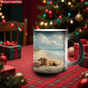 <b>Ceramic</b> <b>Mug</b> 11oz Frosted Black Heat Sensitive Color Changing Sublimation Blank <b>Mug</b> - Product Image 2