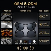 Gafas inteligentes con traducción IA en tiempo real, compatibles con múltiples idiomas, control táctil, batería de 55 mAh, gafas meta.