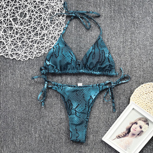 2020 Mature Tie Dye Swimwear Women Sexy <strong>Clear</strong> Strap Mini <strong>Bikini</strong> - Product Image 5