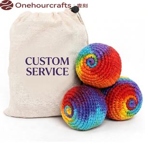 Ensemble <span class=keywords><strong>de</strong></span> footbags au crochet, Hacky Sack, sacs à pied tricotés, Hacky Sack personnalisé pas cher, balles <span class=keywords><strong>de</strong></span> jonglage, ballon <span class=keywords><strong>de</strong></span> kick-ball, Hacky Sack, Footbag - Product Image 1