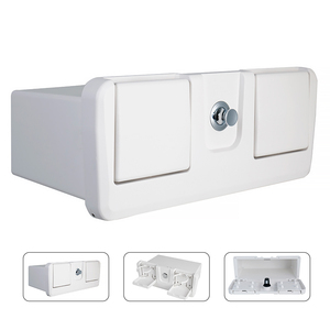 <span class=keywords><strong>Porte</strong></span>-gobelets double externe ABS avec boîte de rangement verrouillable, accessoire de rétrofit intégré pour bateaux et <span class=keywords><strong>camping</strong></span>-cars - Product Image 4