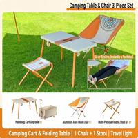 Chariot de camping pliable en acier ultraléger et portable, grand chariot utilitaire d'extérieur, chariot de courses, chariot de pique-nique, chariot à main