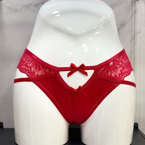 Nouvelle culotte string pour femme, broderie en dentelle, nœud ajouré, tendance et sexy, style triangle, pour un look irrésistible - Product Image 1