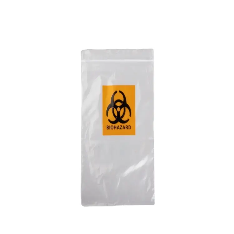 Plastic zipper bag ziplock biohazard medical specimen transport bags for Lab Pathology hospital