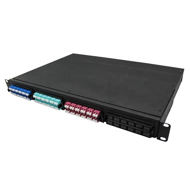 Cassettes Type Rack Mounted Fixed Fiber Optic SM OM3 OM4 LC MPO ODF Patch Panel