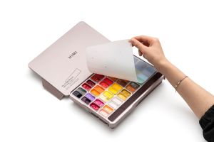 Ensemble de peinture acrylique HIMI <span class=keywords><strong>MIYA</strong></span> 12 ml, 48 couleurs, double gobelet avec film en caoutchouc - Product Image 3