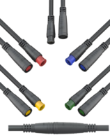 Connecteur de câble adaptateur pour vélo électrique M8-02 4P 2A, contact en cuivre, boîtier en nylon, mâle/femelle