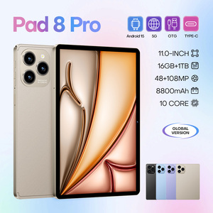 Tablette <span class=keywords><strong>PC</strong></span> Pad 8 Pro Android 15 avec <span class=keywords><strong>double</strong></span> carte SIM, écran HD de 11 pouces, processeur MTK Octa Core, stockage de 16 Go + 1 To, appareil photo 48 MP + 108 MP - Product Image 1