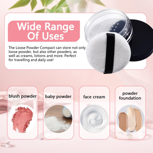 Estuche de Polvo Compacto Vacío de Alta Calidad de 20g, Portátil para Viaje, de Plástico, para Maquillaje en Polvo Suelto - Product Image 3