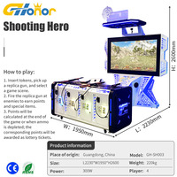 Machine de réalité virtuelle VR Hunting Heros : Jeu de tir au pistolet Big Game Hunter avec construction métallique et support en anglais