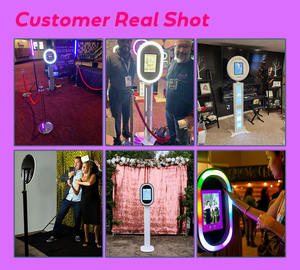 Cadre de présentation ovale pour iPad PT Premium blanc avec construction légère, intégration d'appareil photo reflex numérique et kit de configuration complet - Product Image 5