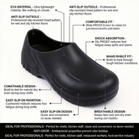 Chaussures de Chef Antidérapantes en EVA Unisexe, Confortables Toutes Saisons, pour Cuisine et Service – Vente en Gros Direct Usine