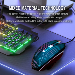 1.5M màu đen tùy chỉnh 4D Chuột có dây chuột đèn nền đầy màu sắc cho trường học văn phòng và trò chơi uuse - Product Image 5