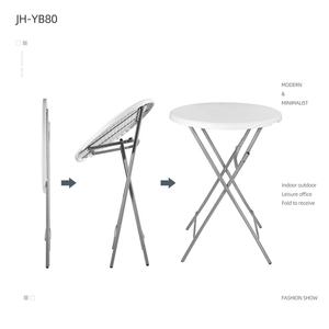 סין יצרן סיטונאי מודרני סגנון נייד לבן פלסטיק בר 80CM גובה מתקפל שולחן - Product Image 2