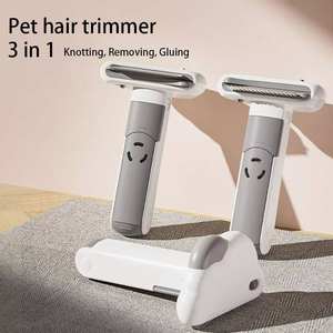 Nuovo trimmer per peli di animali domestici per rimozione dell'annodamento per gatti 3-in-1 trimmer per capelli retrattile con testa di coltello pettine per cani - Product Image 4