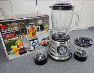 Mixeur <span class=keywords><strong>ménager</strong></span> Hoffmans 3 en 1, 800W, commande à bouton multi-vitesses, pot en verre épais, <span class=keywords><strong>robot</strong></span> culinaire électrique pour tomates, poivrons, 220V - Product Image 1