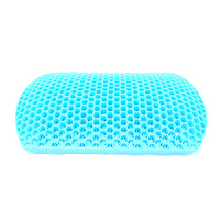 Coussin de soutien lombaire en gel Massage Sièges de voiture pliés amovibles Avion d'allaitement Hôtel Camping Chaises de bureau Col carré