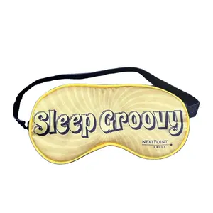 Couvre-yeux souple à double couche personnalisable en satin pour dormir Masque pour les yeux de voyage en soie pour dormir