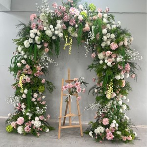 Fleurs de mariage RK153, décoration de scène de mariage, arrangement floral pour allée et arche, fleurs en soie - Product Image 6
