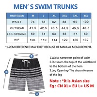 Maillots de bain grande taille pour hommes Offre Spéciale Boxer de plage pour le surf et la natation 1 pièce avec maillot de bain à imprimé unique