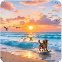 Tapis de table Mahjong sur le thème du surf avec silicone et caoutchouc antidérapants, non toxique, pliable pour le poker et les jeux de cartes à domicile