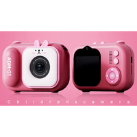 Kamera Anak S11 Pink dengan Tripod Stand Portabel 48MP HD Mini Kamera Video Foto untuk Balita, Mainan Perjalanan Luar Ruangan, Hadiah