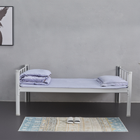 Lits simples en acier démontables pour dortoir, loft, hôtel, auberge, lits pour garçons et filles