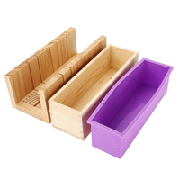 Ensemble d'outils de découpe de savon réglables et écologiques avec gravure, coupe-pain en bois, boîte, fournitures de fabrication de savon artisanal DIY