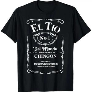 Camiseta El <span class=keywords><strong>Tio</strong></span> No.1 Mundo, estampado de alta calidad, suave y cómoda, sencilla y práctica, camiseta con cuello redondo - Product Image 1