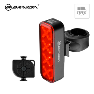 Luz Trasera Inteligente <span class=keywords><strong>para</strong></span> <span class=keywords><strong>Bicicleta</strong></span> BRIVIGA, 300LM, Control Remoto, Sensor de Freno, Alarma Antirrobo - Product Image 1