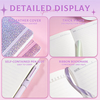 Carnet A5 transfrontalier en cuir PU avec sangle, bloc-notes professionnel pour bureau avec porte-stylo, bande élastique, agenda, logo personnalisé, pour promotion