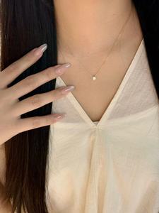 Collier pendentif chaîne à maillons en laiton plaqué or, tendance, simple et polyvalent, pour unisexe, à porter au quotidien, idéal comme cadeau - Product Image 5