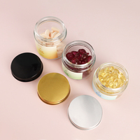 Bocaux en verre à large ouverture pour aliments, bonbons, snacks, capsules de soins de santé et gommes, avec couvercles métalliques, de qualité alimentaire, pour la cuisine