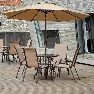 Hochwertiger Großhandel Garten großer Sonnenschirm Outdoor Garten Sonnenschirme Terrasse Outdoor Regenschirm