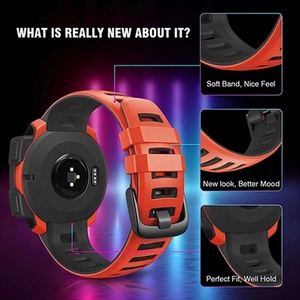 Nouveauté - Bracelet en silicone bicolore avec boucle noire pour montre <span class=keywords><strong>Garmin</strong></span> Instinct/<span class=keywords><strong>Garmin</strong></span> Instinct Esports - Product Image 5
