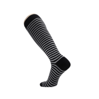 Nouvelles chaussettes de compression de sport d'extérieur pour hommes et femmes, leggings longs, chaussettes de sport, chaussettes de compression rayées jusqu'au genou, personnalisées