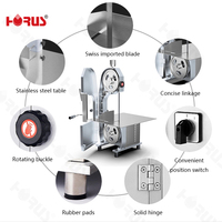 Mesin Gergaji Pita Beku Horus 1500W Diameter Roda 210mm untuk Memotong Tulang di Toko Daging