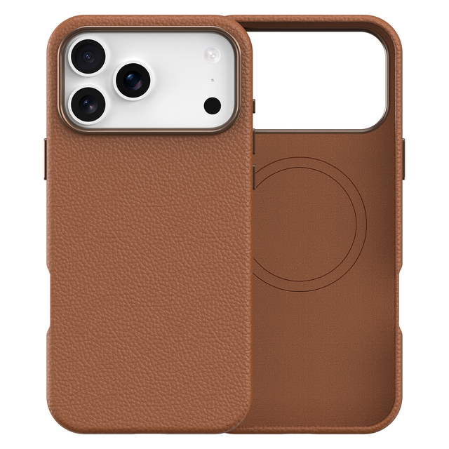Factory PU Leather Phone Case Waterproof Shockproof Thin Case Solid Color Mobile Case for iPhone 17 Pro Max