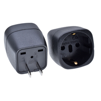 Adaptateur de voyage secteur UE (Allemagne) vers USA pour ordinateur portable, appareil photo, téléphone portable et LED - Certifié CE, en PC + Cuivre
