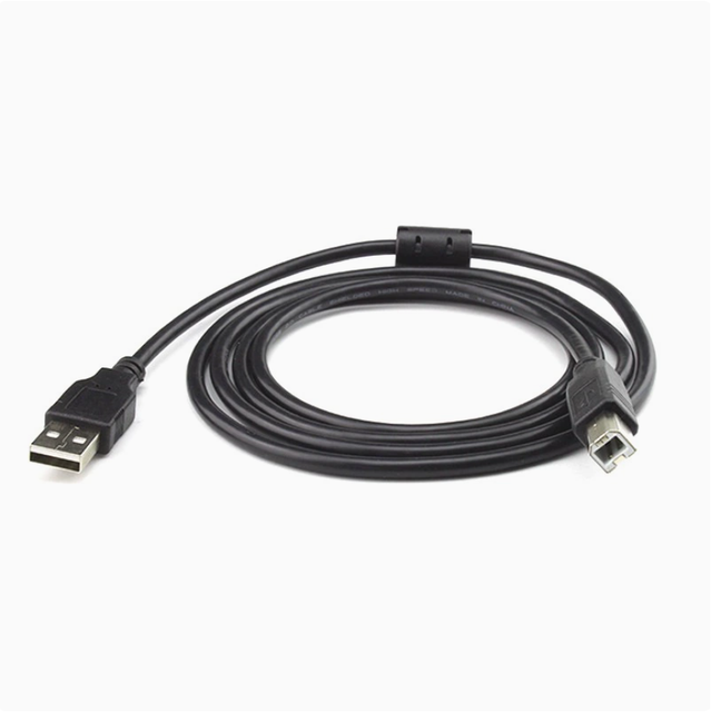 1.5-meter USB 2.0 Printer Cable, All-copper Double-shielded with Ferrite Core, Single-package Printer Data Cable.
