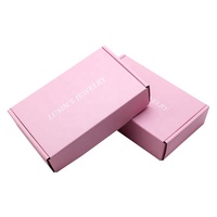 Boîte de livraison ondulé avec Logo personnalisé, boîte de courrier écologique 9x6x2, pour montres de cils, bijoux, rose, 50 pièces