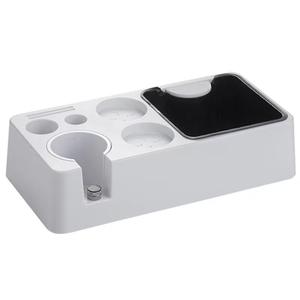 Alfombrilla para tamper de café Bigdick, bandeja de almacenamiento ABS con portavasos para accesorios de máquina de espresso, estilo moderno y sencillo, color blanco - Product Image 3