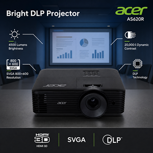 <span class=keywords><strong>Projecteur</strong></span> <span class=keywords><strong>Acer</strong></span> AS620r DLP 4500 ANSI LUMENS SVGA Résolution 800X600 <span class=keywords><strong>Projecteur</strong></span> de bureau d'affaires 3D <span class=keywords><strong>Projecteur</strong></span> de cinéma maison - Product Image 1